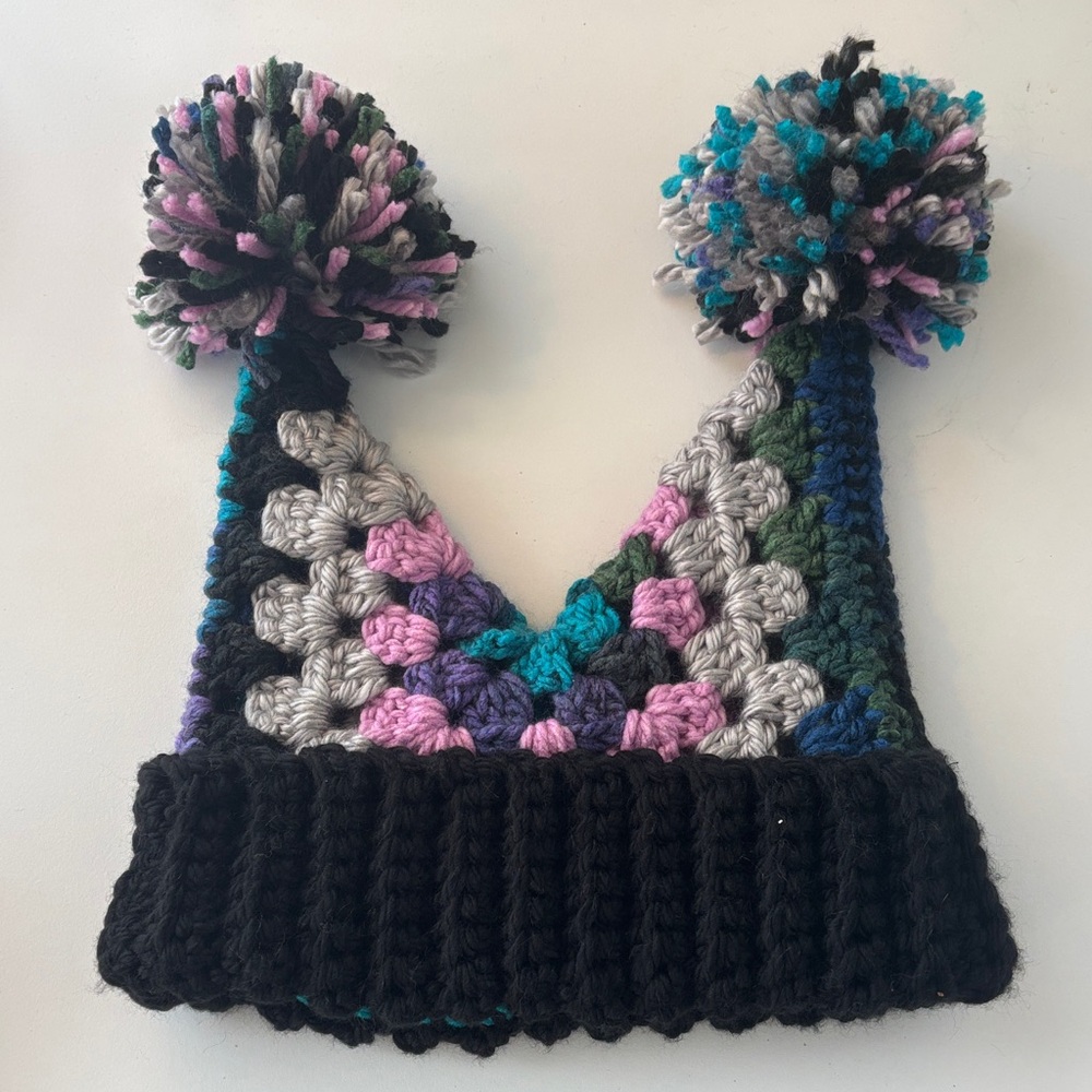 Hand crocheted jester hat - Picture 2 of 3